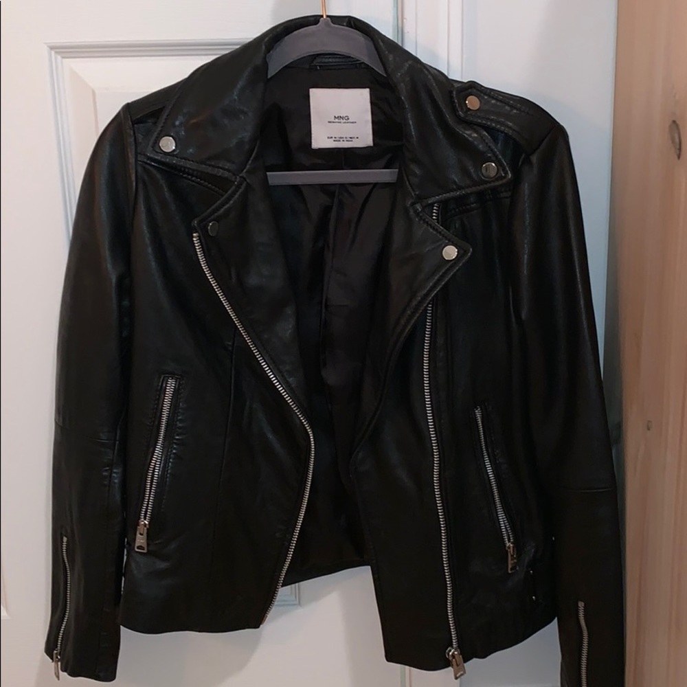 Mango leather jacket